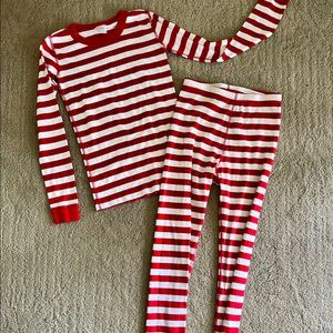 Hanna Andersson red white stripe PJ’s kids